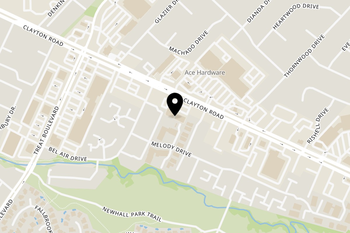 Map showing the location of KABUL DARBAR on 4436 Clayton Rd in Concord